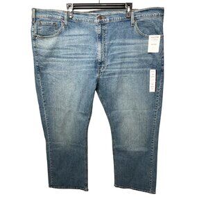 Signature Levi Strauss & Co. Mens Bootcut Jeans Blue Light Wash Denim 48/30